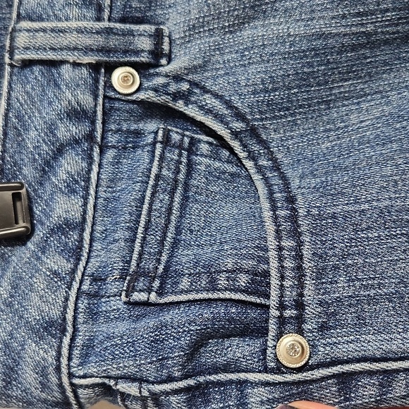 Christine Alexander Crystal Rhinestone Embellished Cropped Jeans Sz 8 - Picture 7 of 13